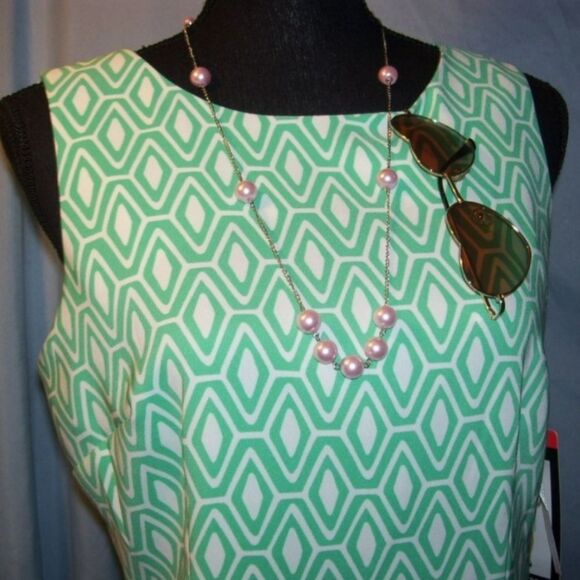 📦 Mario Serrani retro print A-line dress accessories NOT INCLUDED NWT - Picture 5 of 8